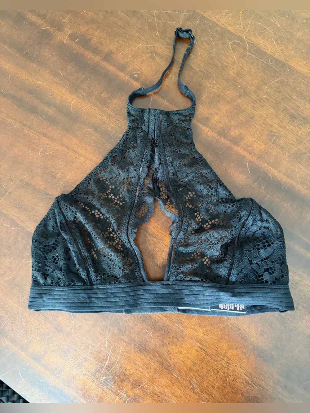 Victoria's Secret Black Lace Halter Bralette